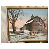 C. Carson Pepsi Barn in Snow Oil