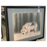 Sharon Webb Snow Wolf Painting
