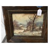 Vintage Signed Oil Painting on Canvas