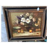 Vintage Flower Vase Oil Painting