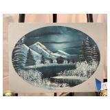 Original Moonlight Mountain Art