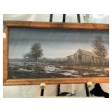 B. Lansing Original Art with Wormwood Frame