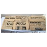Vtg Newspapers- JFK Assassin Slain/Etc