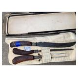 Antique Antler Carving Set