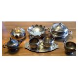 Silver Plate S/P Shakers/Cream/Sugar/Serving Dish