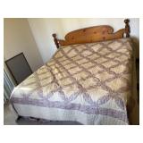 Vtg Wooden King Size Bed