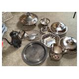 Large Amount of Silver Plate Serving Dishes