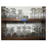 44 Pc Glassware Etched with E