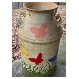 Large Metal Milk Can- Painted
