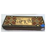 Vtg Spanish Wood Inlay Jewelry/Trinket Box