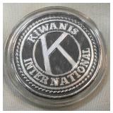 1 Ounce .999 Fine Silver Kiwanis Token