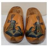 Vtg Hand Painted Dutch Wooden Shoes