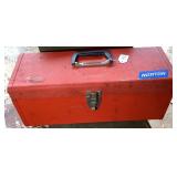 Metal Toolbox with Misc Tools