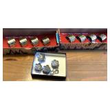 Solid Brass Napkin Holders/Pewter Salt Cellars