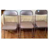 Trio of Metal Samsonite Folding Chairs
