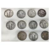 11) 1920-1930 Liberty Quarters