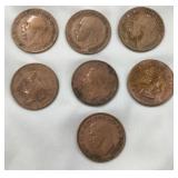 7) British 1 Penny-Bronze
