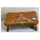 Hand Painted Wooden Foot Stool-16x9 Inches