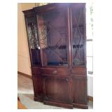 Stunning Vtg Mahogany China Cabinet-45x15x72 Inch
