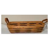 1996 Hand Woven Longaberger Basket-12x5 Inches