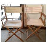 Pair of Vtg Folding Casting Chairs-Need Cleaned