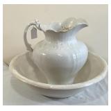 Antique Pitcher and Bowl-Does have some Issues