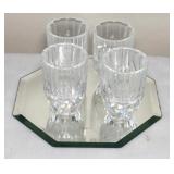 Set of 4 Swarovski Crystal Shot Glasses-Retired