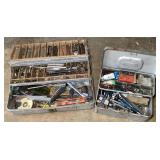 Small/Medium Metal Toolboxes w/ Tools