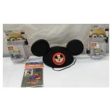 Disney Mickey Mouse hat & Minions Figures