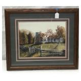 T. Glass Farmhouse Print-21x19 Inches w/ Frame
