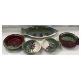 Signed Pottery Bowls and Dishes
