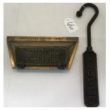 Vtg Vestal Fireplace Damper/Cast Iron Open Hanger