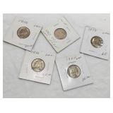 5 Pc Uncirculated Nickels