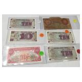 6 Pc British Paper Money
