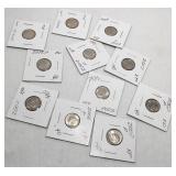 11 Pc Newer UNC/BU Dimes