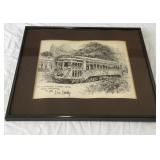 1976 Don Davey Streetcar Pencil Drawing