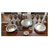 32 Pc Wilton Pewter Dish Set
