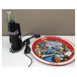 1982 Coca Cola Worlds Fair Tray and Coke Phone