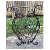 Pretty Metal/Glass Top Wine Bottle Holder