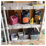 Stackable Plastic Shelf w/ Contents