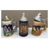 Trio Small Beer Steins