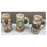 Trio of Strahs Beer Steins