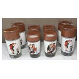 8 Pc Norman Rockwell Glasses