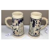 Pair of German Beer Steins