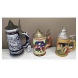 Trio of Beer Steins
