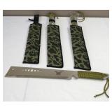 3 Pc Camo Machetes