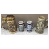 4 Pc Beer Steins