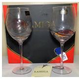 Lamiga Hand Made/Hand Painted Wine Glasses
