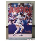 Braves David Justice Poster on Board