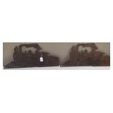 Pair of Metal Train Wal Decor-23x10 Inches
